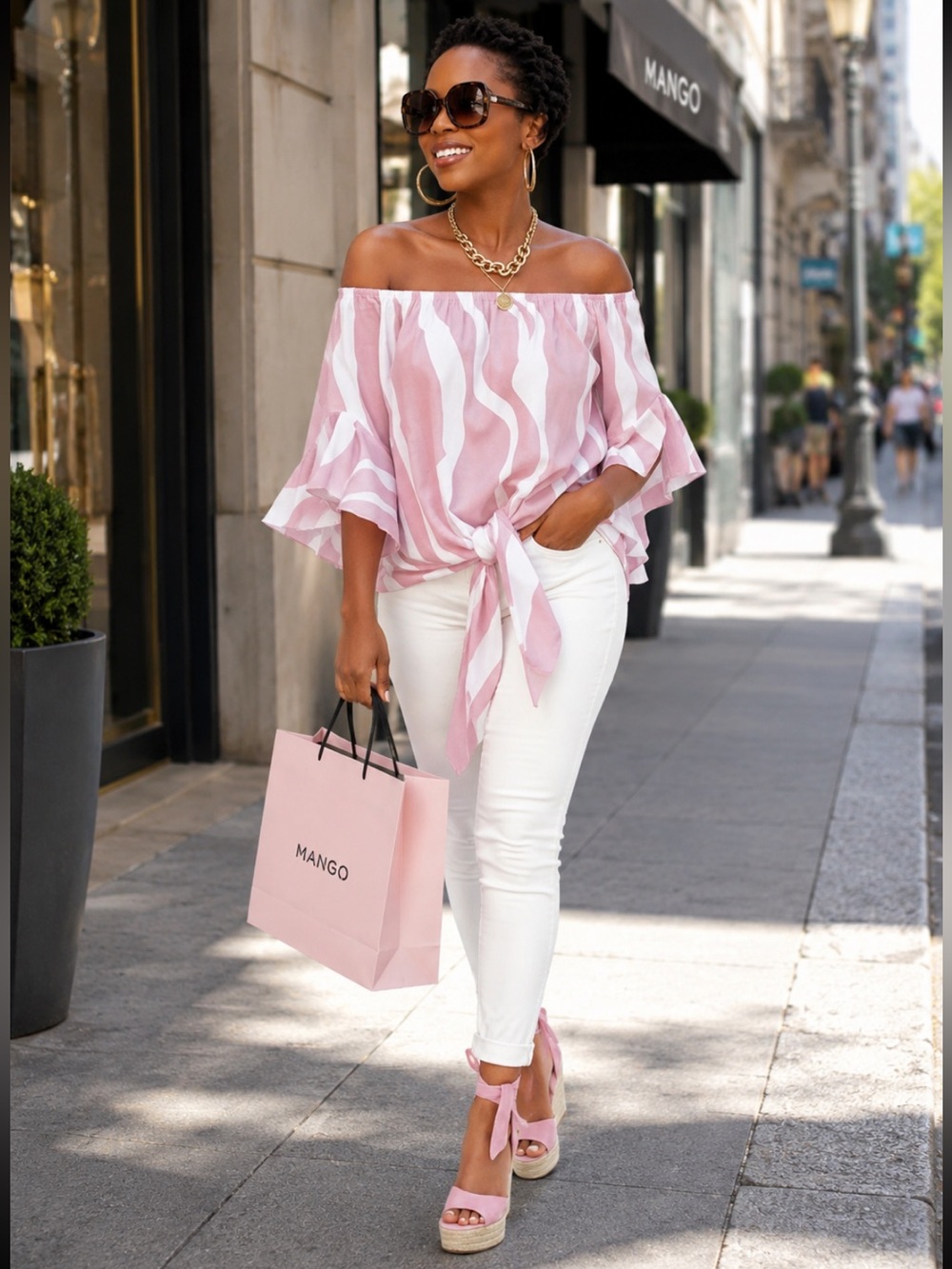 Pink Tie Knot Blouse